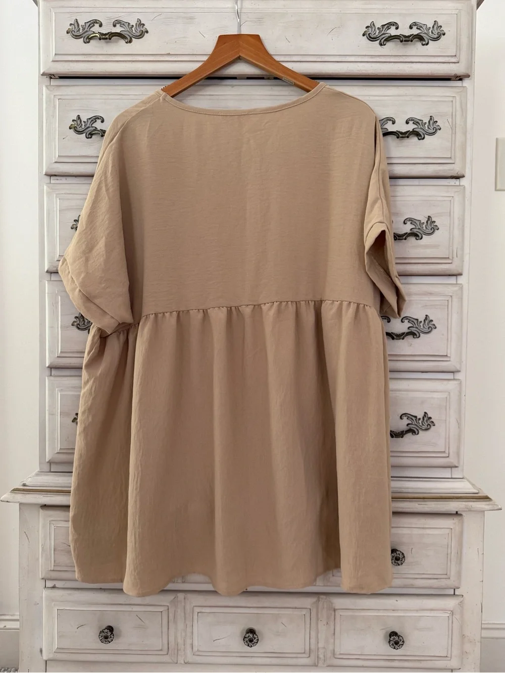 Beige Babydoll Top - Picture 3 of 5